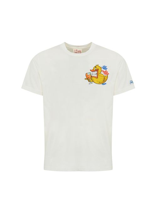 T-shirt con stampa Papero Spritz Mc2 Saint Barth | TSHIRT MAN02946H CPT DUCKY PAPERO 01N